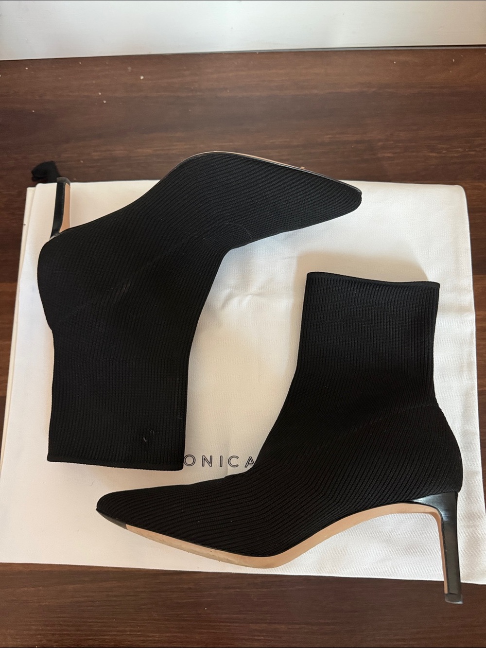 VERONICA BEARD Lakota Ankle Sock Boots Black Size 7.5 - Picture 3 of 8